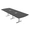Skutchi Designs 45 in W, 144 in L, 29 in H, Engineered Wood Top, Grey HAR-AREC-46X143-T-ELEC-ASIANNIGHT - alternate 1